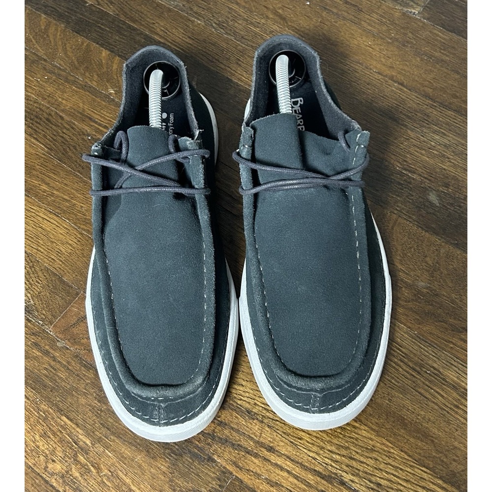 Bear paw Men's Slip On With Tie Grey Shoes Size 11 Lounge Comfortable Casual